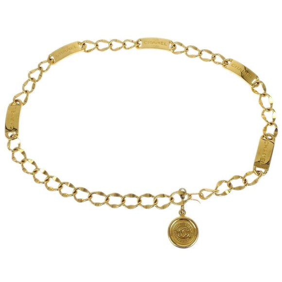 Chanel Chain Belt Medallion Gold Small Good - Picture 1 of 4